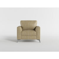 Casie Accent Armchair, Sand Brown Microfiber Foam, Chrome Legs - BM338595