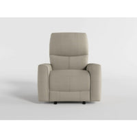 Erten Power Rocker Recliner Chair, Light Brown Velvet, Solid Wood - BM338610