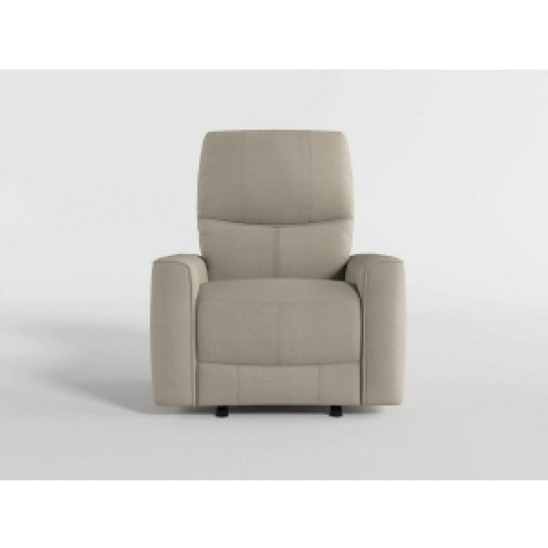 Erten Power Rocker Recliner Chair, Light Brown Velvet, Solid Wood - BM338610