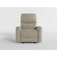 Erten Power Rocker Recliner Chair, Light Brown Velvet, Solid Wood - BM338610