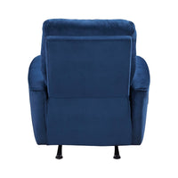 Erten Power Rocker Reclining Chair, Navy Blue Velvet, Solid Wood - BM338612