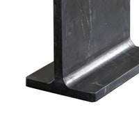 Isy Accent End Table, 15 Inch Black Marquina I-Beam Shaped Natural Marble -BM338660