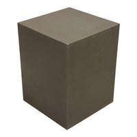 Viko Side End Table, 20 Inch Natural Cement Gray Square Pedestal -BM338666