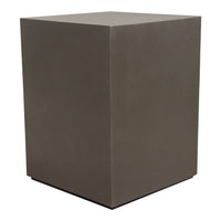Viko Side End Table, 20 Inch Natural Cement Gray Square Pedestal -BM338666