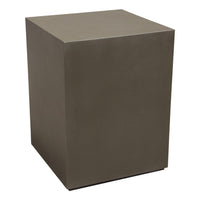 Viko Side End Table, 20 Inch Natural Cement Gray Square Pedestal -BM338666