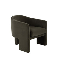 Lery Accent Chair, Green Winter Moss Performance Velvet, Curved Design - BM338675