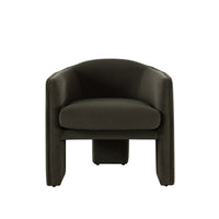 Lery Accent Chair, Green Winter Moss Performance Velvet, Curved Design - BM338675