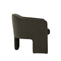 Lery Accent Chair, Green Winter Moss Performance Velvet, Curved Design - BM338675