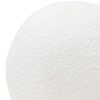 Round Accent Pillow, Ivory Faux Shearling, Polyester Fill, 15 Inch - BM338685