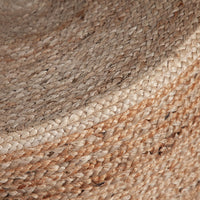 Accent Stool, 25 Inch, Round Natural Brown Jute Seat, Wood Legs -BM338690