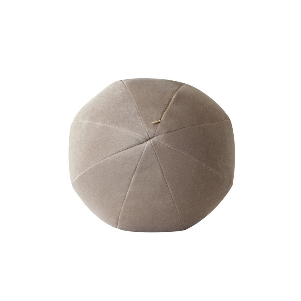 Hito Set of 2 Accent Pillows, Round Shape, Brown Velvet w Polyester Fill - BM338706