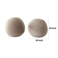 Hito Set of 2 Accent Pillows, Round Shape, Brown Velvet w Polyester Fill - BM338706