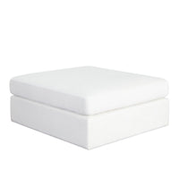 Lipi Accent Ottoman, Plush Mist White, 42 Inch Solid Wood Frame - BM338708
