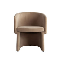 Tesy Dining Side Chair, Camel Brown Performance Velvet, Sloping Arms - BM338727