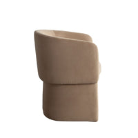 Tesy Dining Side Chair, Camel Brown Performance Velvet, Sloping Arms - BM338727