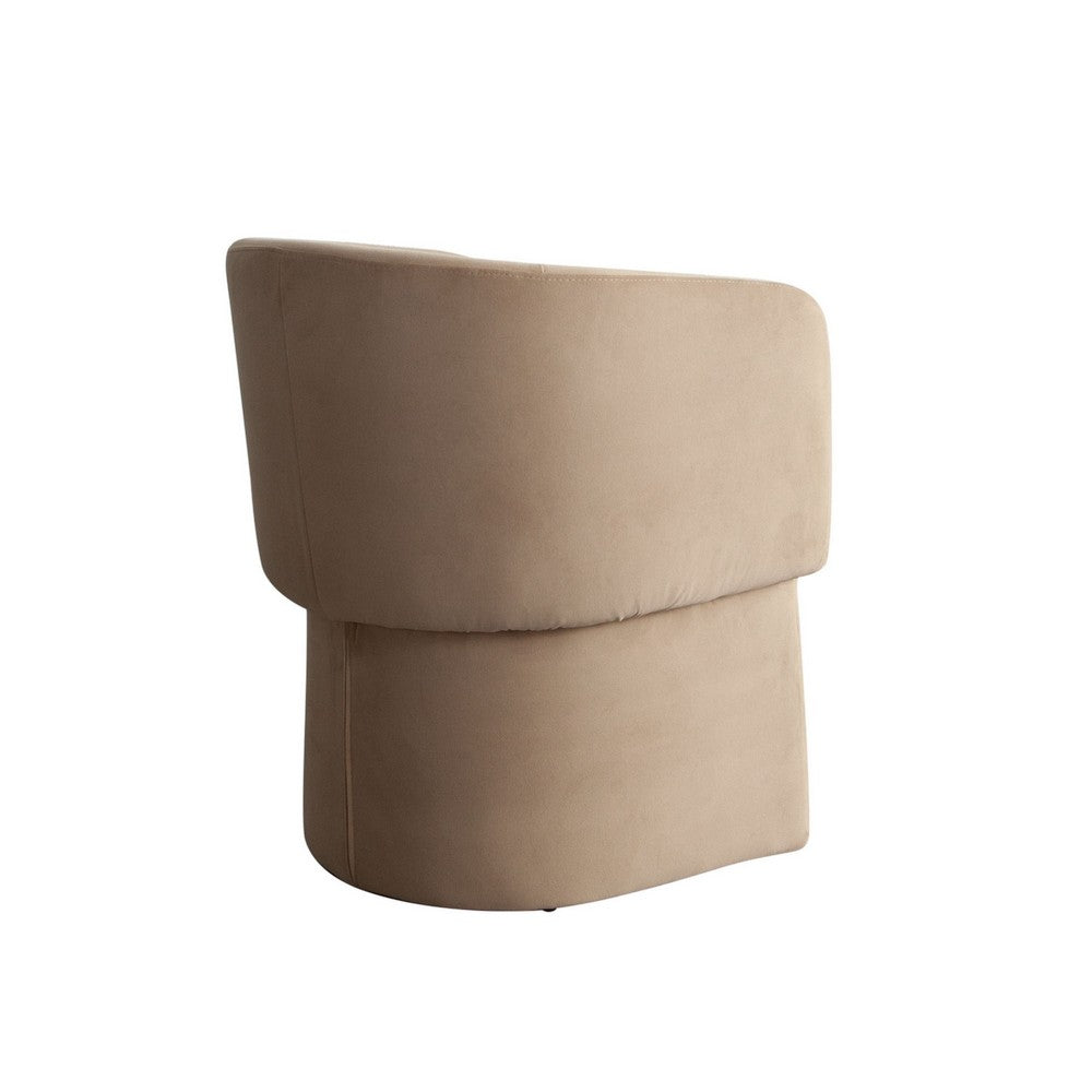 Tesy Dining Side Chair, Camel Brown Performance Velvet, Sloping Arms - BM338727