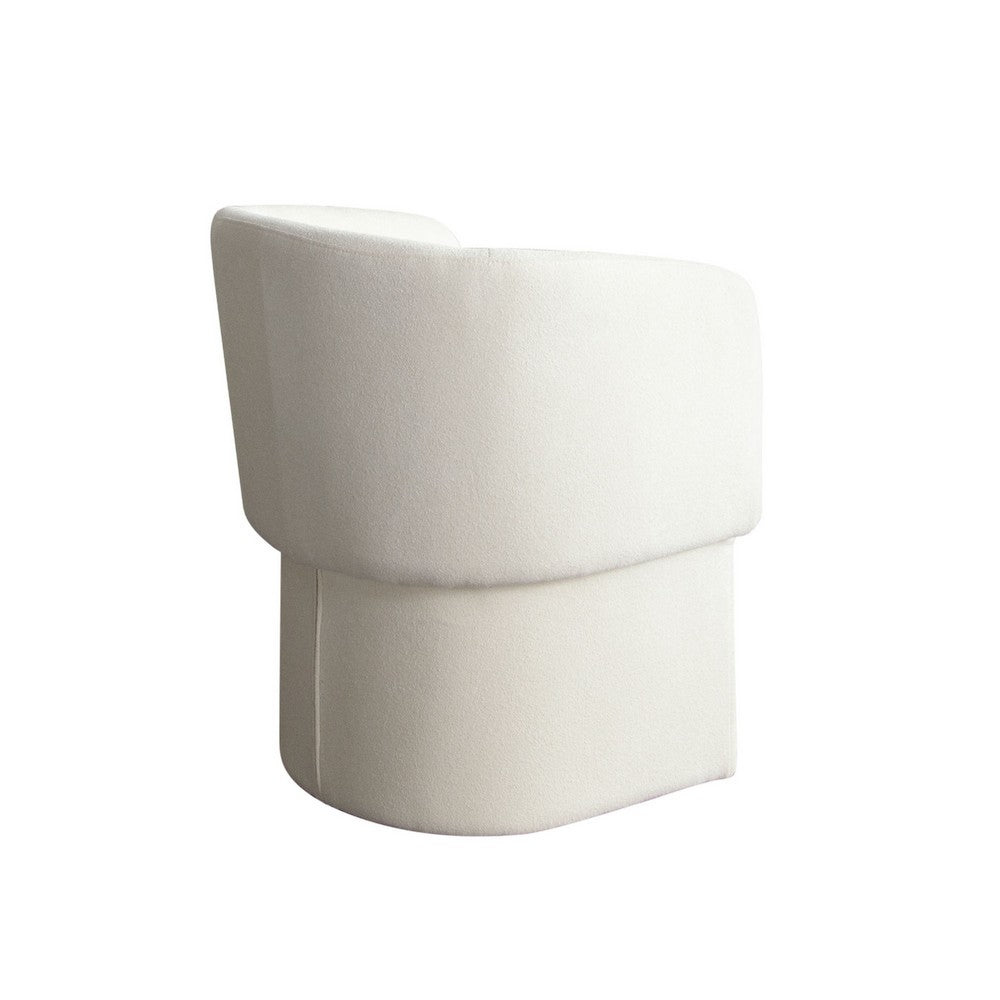 Tesy Dining Side Chair, Elite Ivory Textured Polyester, Sloping Arms - BM338728