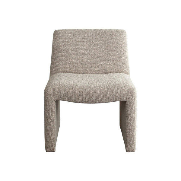 Zena Dining Side Chair, Armless Textured Wheat Brown Polyester Seat - BM338730