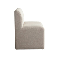 Zena Dining Side Chair, Armless Textured Wheat Brown Polyester Seat - BM338730