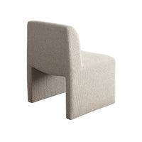 Zena Dining Side Chair, Armless Textured Wheat Brown Polyester Seat - BM338730