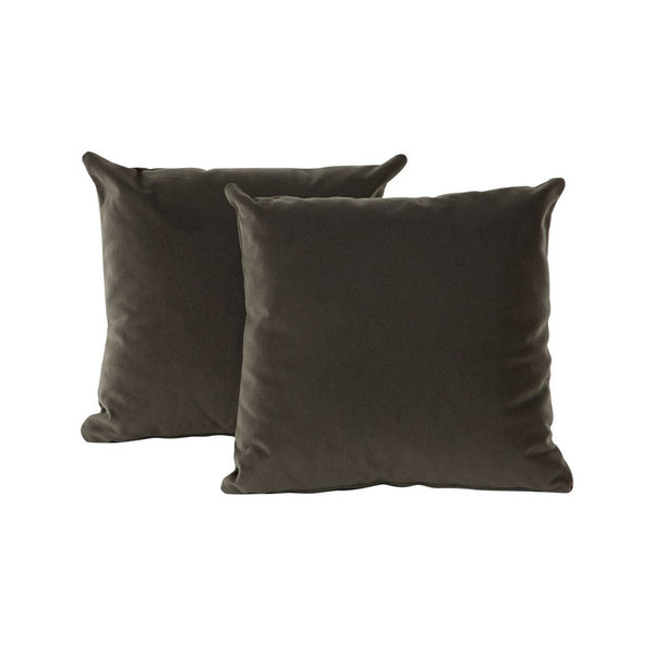Wily Accent Pillow Set of 2, Dual Sided Moss Green Velvet, 16 Inch - BM338746