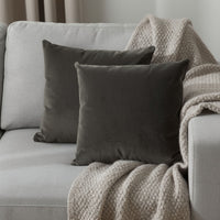 Wily Accent Pillow Set of 2, Dual Sided Moss Green Velvet, 16 Inch - BM338746