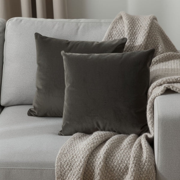 Wily Accent Pillow Set of 2, Dual Sided Moss Green Velvet, 16 Inch - BM338746