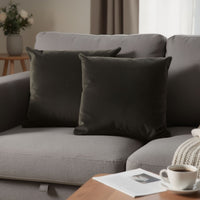 Wily Accent Pillow Set of 2, Dual Sided Moss Green Velvet, 16 Inch - BM338746