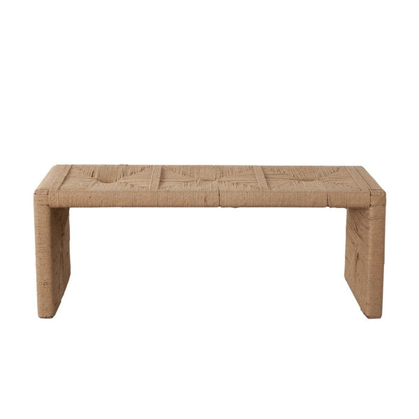 Koe Accent Bench, 49 Inch Wide Handwoven Natural Jute Woven Frame -BM338754