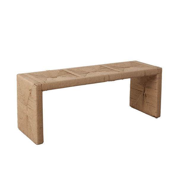 Koe Accent Bench, 49 Inch Wide Handwoven Natural Jute Woven Frame -BM338754
