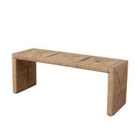 Koe Accent Bench, 49 Inch Wide Handwoven Natural Jute Woven Frame -BM338754