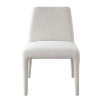 Hena Dining Side Chair Set of 2, Light Oat Polyester Upholstered Frame - BM338757