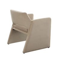 Fena Accent Dining Chair, Light Camel Brown Velvet, Low Back - BM338758