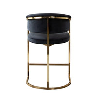 Dely Counter Height Chair, Black Velvet with Gold Metal Sled Frame -BM338828