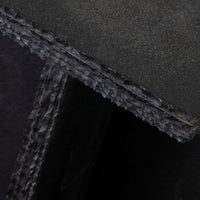 Tely Accent Side End Table, 12 Inch Square Black Slate Marble Top, X Base -BM338836