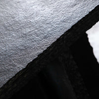 Tely Accent Side End Table, 12 Inch Square Black Slate Marble Top, X Base -BM338836