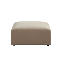 Zey Modular Ottoman, 37 Inch Square, Light Camel Brown Velvet - BM338846