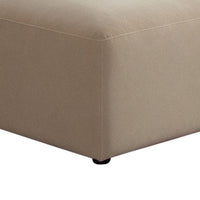 Zey Modular Ottoman, 37 Inch Square, Light Camel Brown Velvet - BM338846