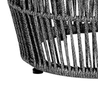 Himo Outdoor Side End Table, Gray Rope Body, 19 Inch Round Superstone Top - BM338897