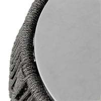 Himo Outdoor End Table, Charcoal Gray Rope Body, 19 Inch Round Superstone Top - BM338898