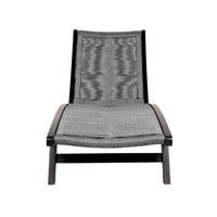 Gyoi Poolside Chaise Lounger, 5 Level Adjustment, 72 Inch Gray Woven Rope - BM338900