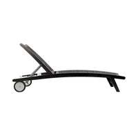 Gyoi Poolside Chaise Lounger, 5 Level Adjustment, 72 Inch Gray Woven Rope - BM338900