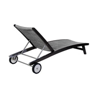 Gyoi Poolside Chaise Lounger, 5 Level Adjustment, 72 Inch Gray Woven Rope - BM338900