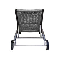 Gyoi Poolside Chaise Lounger, 5 Level Adjustment, 72 Inch Gray Woven Rope - BM338900