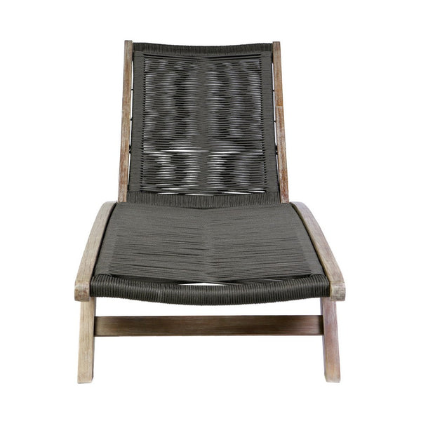Gyoi Poolside Chaise Lounger, 5 Level Adjustment, 72 Inch Brown Wood Body - BM338901