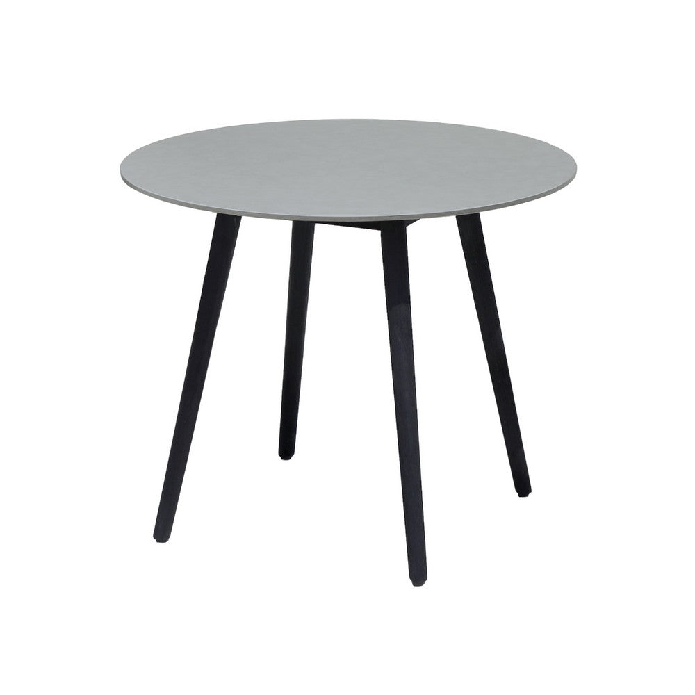 Kilo Outdoor Dining Table, 36 Inch Round Gray Superstone Top - BM338902