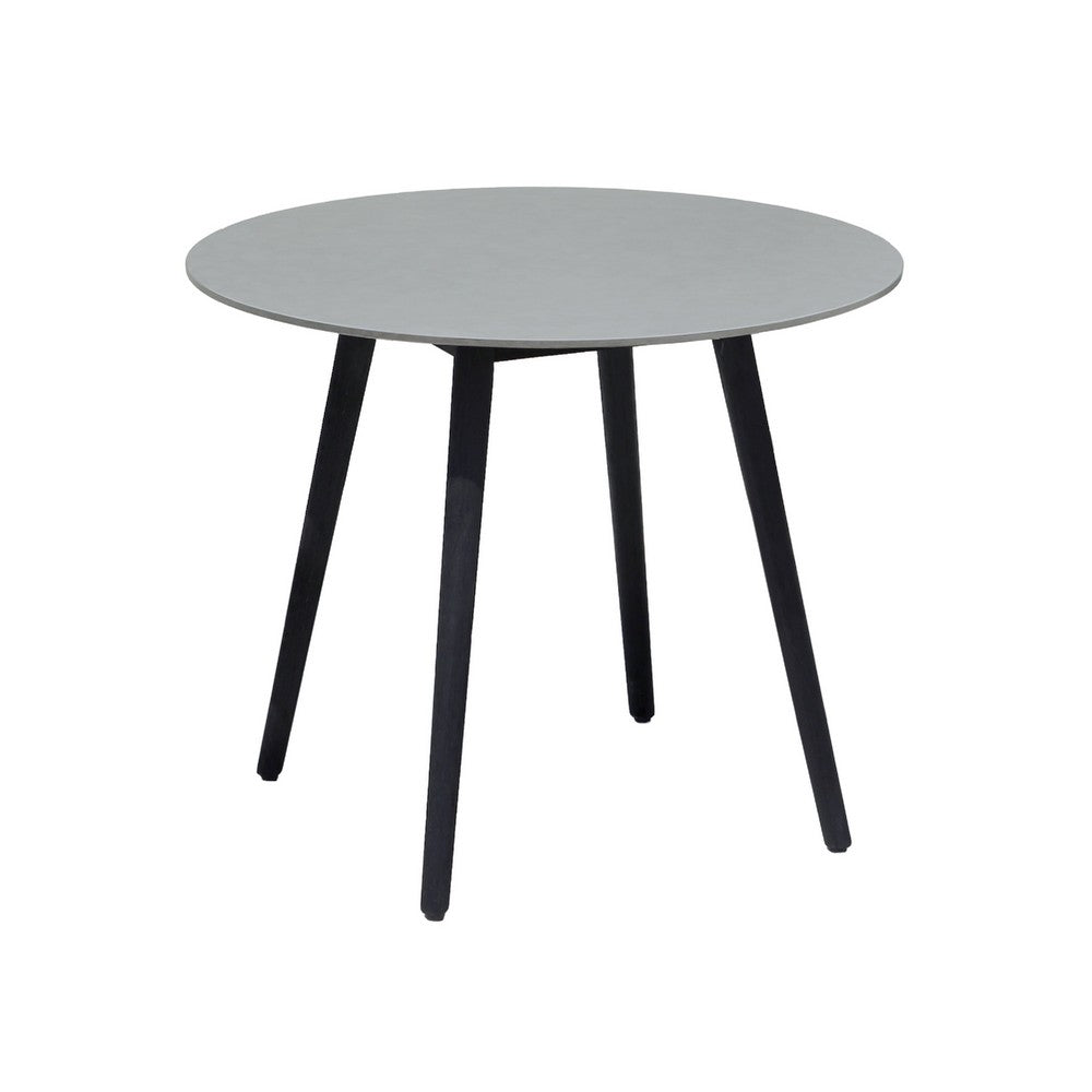 Kilo Outdoor Dining Table, 36 Inch Round Gray Superstone Top - BM338902