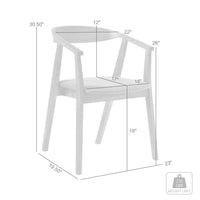 Alana Dining Chair Set of 2, Walnut Brown Wood, Charcoal Gray Fabric - BM339024