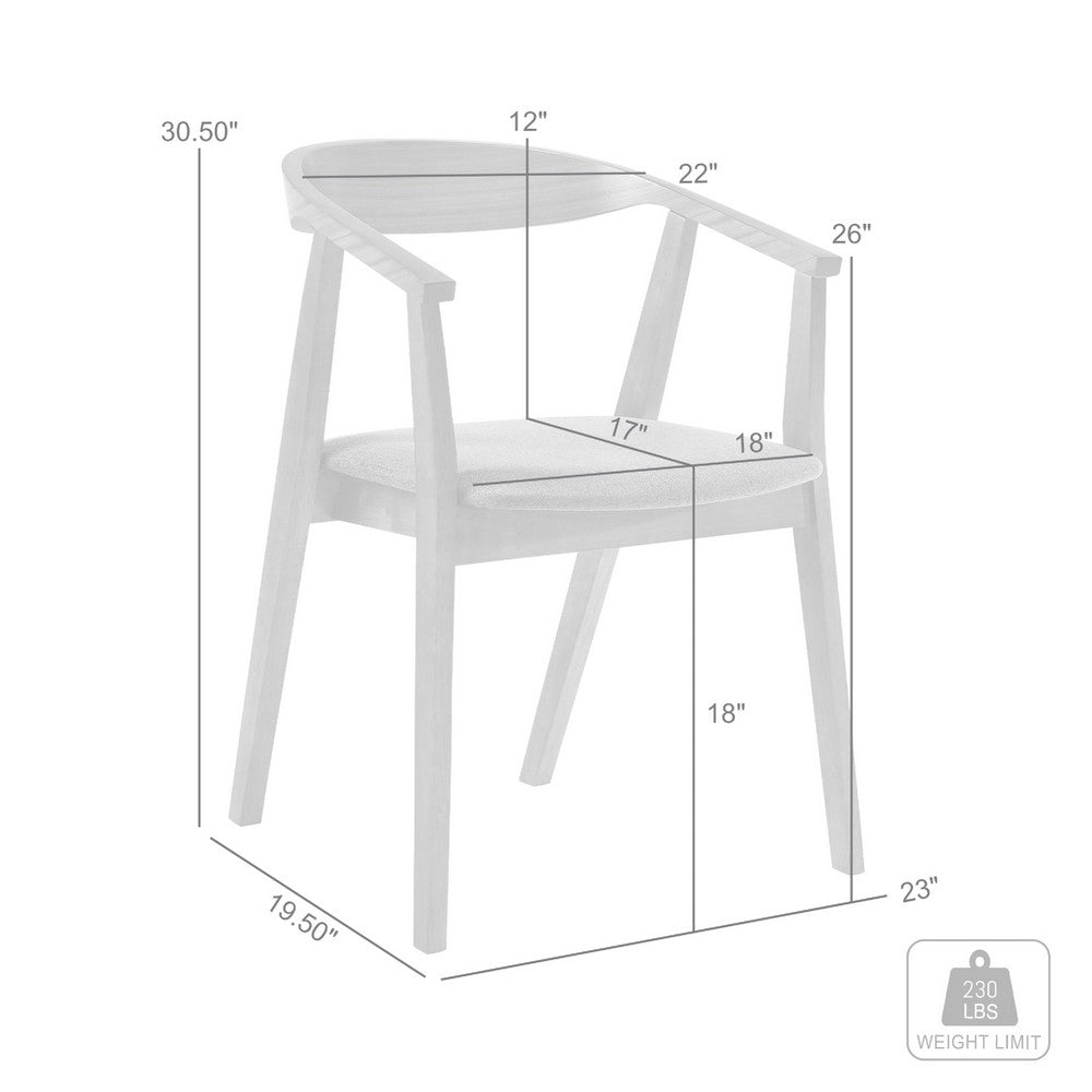 Alana Dining Chair Set of 2, Walnut Brown Wood Frame, Orange Fabric - BM339026