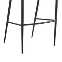 Monie Barstool Chair, Curved Floating Back, Light Gray Faux Leather - BM339092